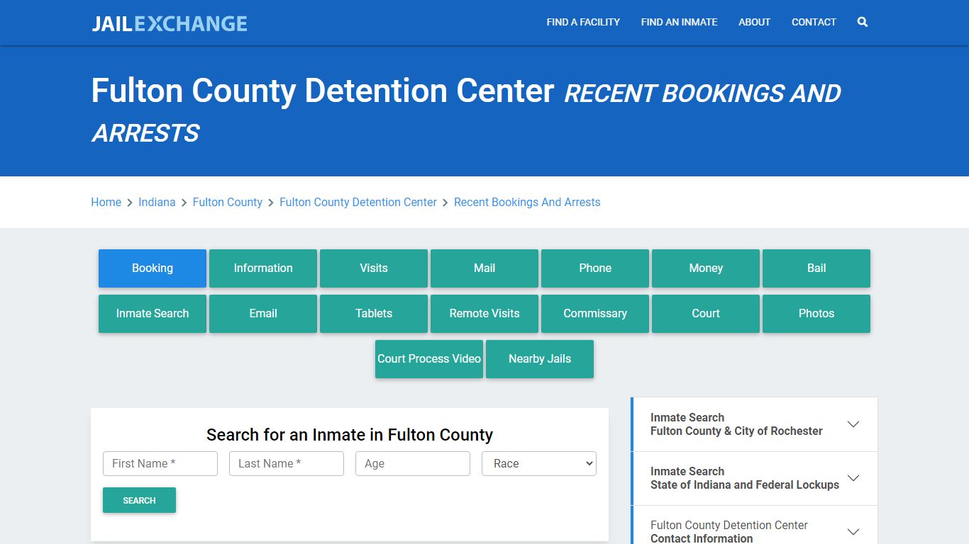 Fulton County Detention Center Recent Bookings And Arrests - Jail Exchange